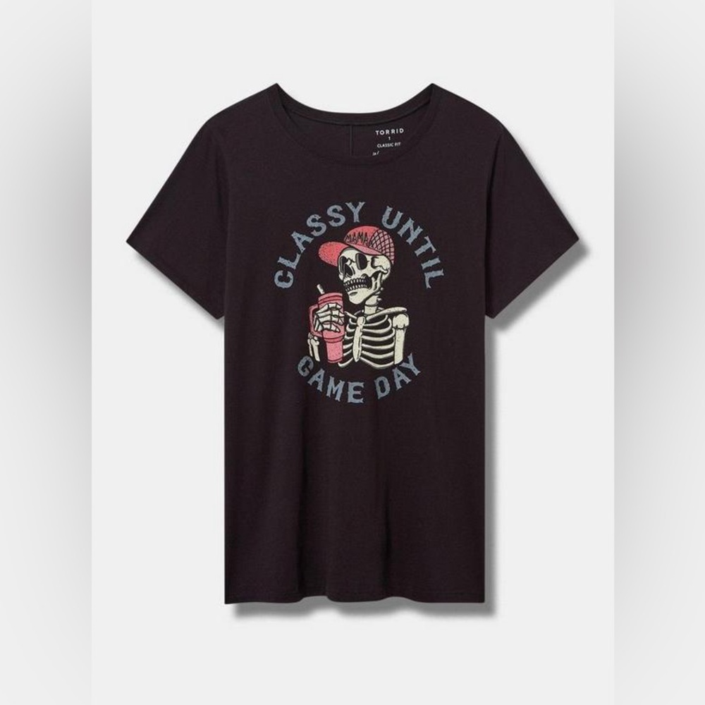 TORRID 3X (22-24) Classy Game Day Classic Fit Heritage Jersey Crew Tee